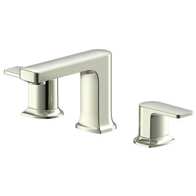 Fontaine by Italia Widespread Bathroom Faucet w/ Drain Assembly, Ceramic in Gray | 3.3 H x 8 W x 6.3 D in | Wayfair MFF-CHAW8-BN