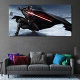 Woodymood Star Wars Shadow Stormtrooper Movies Wallpaper Wallart Canvas Poster Print Wall Decor Metal/Fabric in Black/Gray/White | Wayfair