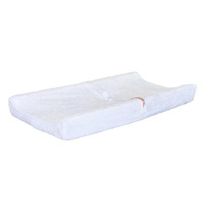 AFG Baby Furniture Contoured Changing Pad w/ Fabric Cover Plastic/Cotton in White | 32 H x 16 W x 3.5 D in | Wayfair 554-1