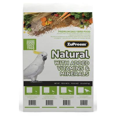 ZuPreem AvianMaintenance Natural Bird Diet for Parrots & Conures, 20 LBS