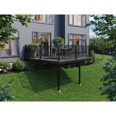 Fortress Building Products Apex 12' x 12' Freestanding PVC Deck Kit w/ Steel Framing & Aluminum Railing Composite | 144 W x 48 D in | Wayfair