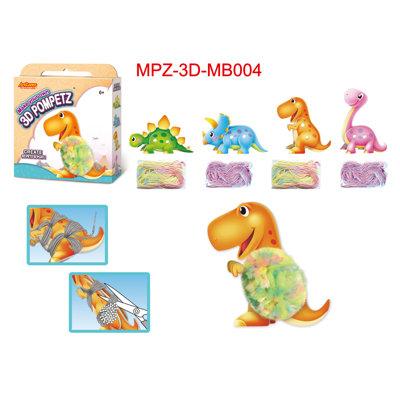 LCM Home Fashions 3D Pompetz - Dinosaur | 11 H x 10 W x 2 D in | Wayfair MPZ-3D-MB004