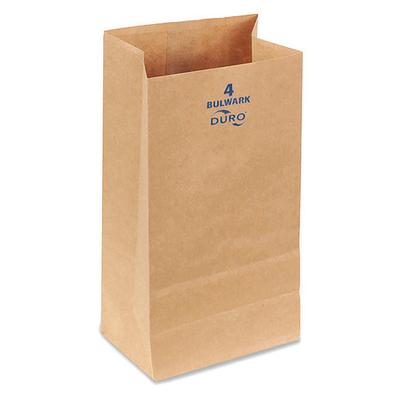 DURO BAG 71004 Grocery Bag,Brn,9-3/4" L,5" W,PK400