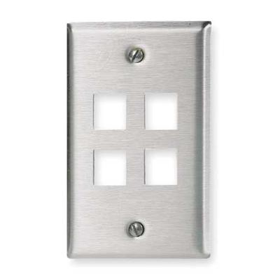 HUBBELL PREMISE WIRING SSF14 Wall Plate,3 Port