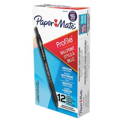 PAPER MATE 2095470 Ballpoint Pens,Textured,Plastic,PK12