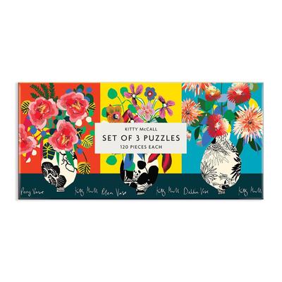 Anthropologie Games | Kitty Mccall Jigsaw Puzzle Set | Color: Blue/Red | Size: Os