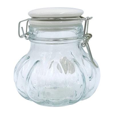 Wrought Studio™ Kitchen Supply Meloni Small Hermetic 0.37 qt. Storage Jar Glass | 4.2 H x 4.2 W x 4.2 D in | Wayfair