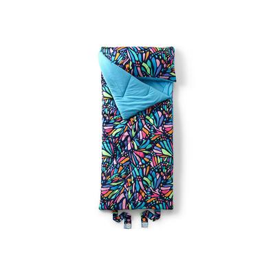 Kids Sleeping Bag with Attached Pillow - Lands' End - Blue