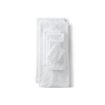 Premium Supima Cotton Waffle 6-Piece Towel Set - Lands' End - White