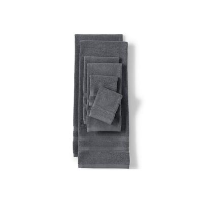 Turkish Textured Spa Towel 6 Piece Set - Lands' End - Gray