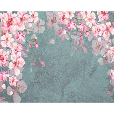GK Wall Design Cherry Blossom Sakura Wall Painting Flowers 6.25' L x 112" W Paintable Wall Mural Vinyl | 55 W in | Wayfair GKWP000128W55H35_V