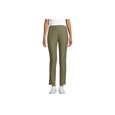 Women's Petite Active High Rise Soft Performance Refined Tapered Ankle Pants - Lands' End - Green - XL