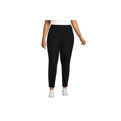 Women's Plus Size Active High Rise Soft Performance Refined Tapered Ankle Pants - Lands' End - Black - 2X