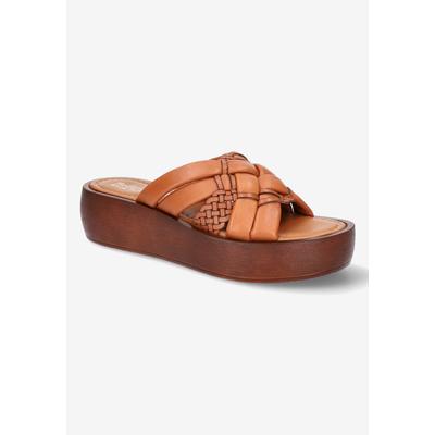 Extra Wide Width Women's Ned-Italy Sandals by Bella Vita in Whiskey Leather (Size 9 WW)