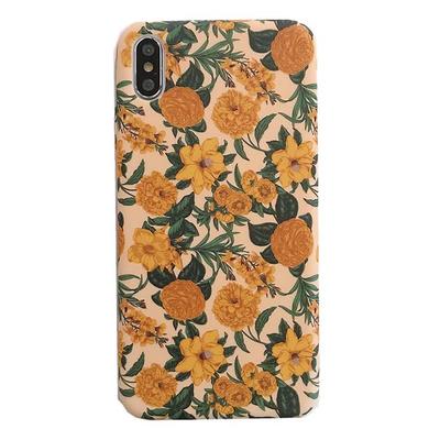 Shou Cellular Phone Cases LQ5 - Orange & Green Floral Smartphone Case for iPhone