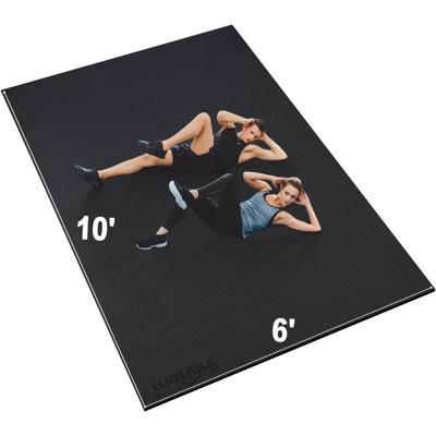 Large Exercise Mat Innhom Workout Mat Gym Flooring for Home Gym Vinyl | 60 W x 0.3 D in | Wayfair INH-EM-75B