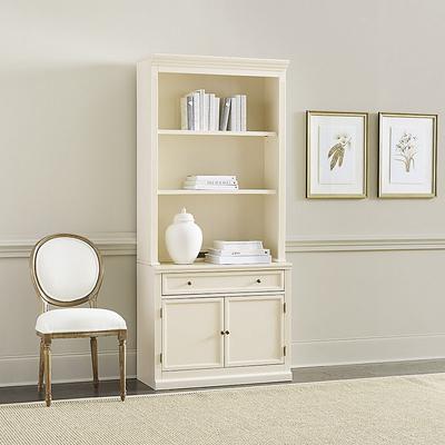 Tuscan Cabinet & Hutch with Shelves - Off White - Ballard Designs - Ballard Designs