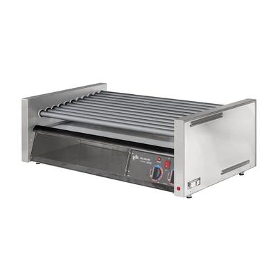 Star 50SCBBC 50 Hot Dog Roller Grill w/Bun Storage - Slanted Top, 120v, Stainless Steel