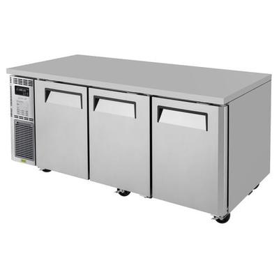Turbo Air JUR-72-N6 70 7/8" W Undercounter Refrigerator w/ (3) Section & (3) Door, 115v, Silver