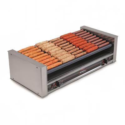 Nemco 8045SXW-SLT 45 Hot Dog Roller Grill - Slanted Top, 120v, Stainless Steel