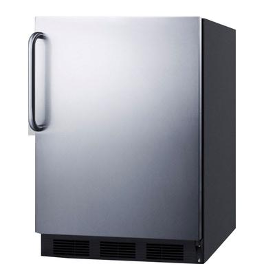 Summit FF7BKBISSTB 23 5/8" W Undercounter Refrigerator w/ (1) Section & (1) Door, 115v, Silver