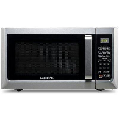 Farberware 21.25" 1.3 cu ft. 1000 - Watt Countertop Microwave, Stainless Steel in Gray | 11.5 H x 21.25 W x 16.13 D in | Wayfair FMG13SS
