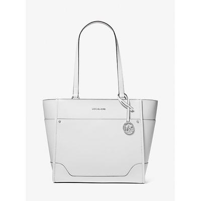Michael Kors Harrison Large Leather Tote Bag White One Size