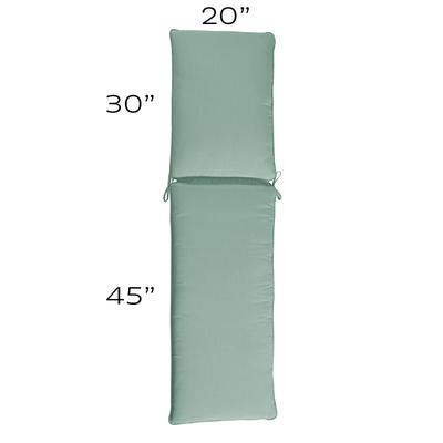 Replacement Chaise Cushion - 20x75 - Knife Edge, Canvas Spa Sunbrella - Ballard Designs Canvas Spa Sunbrella - Ballard Designs