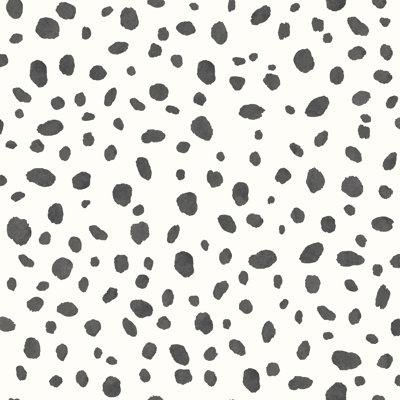 Gracie Oaks Shadan Dalmatian Spot 33' L x 20.8" W Wallpaper Roll Paper in Black/Gray/White | 20.8 W in | Wayfair C92E774010E3413CAA3ADFE9D15B5509
