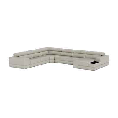 Lorenzo Extended Right Sectional Sofa Light Gray