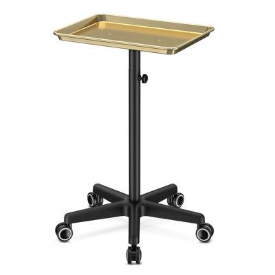 K-Salon Salon Tray Cart Tattoo Tray Rolling Trolley Utility Cart For Clinic Spa Service Tray Plastic in Yellow | 43 H x 17.9 W x 12.8 D in | Wayfair