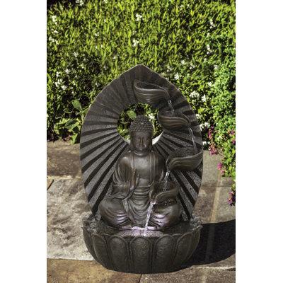 Hi-Line Gift Ltd. Stacking Bowls Buddha Fountain w/ White LED | 22.44 H x 11.81 W x 13.78 D in | Wayfair 79590-F