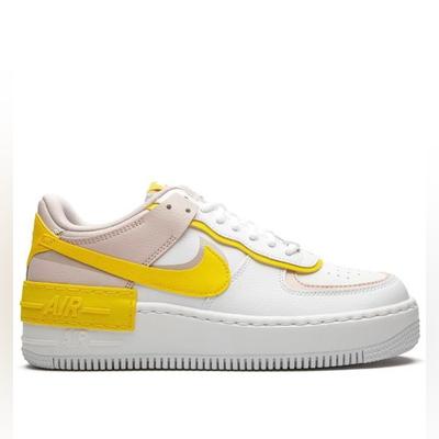 Nike Shoes | Euc Women’s Size 8 (Euro Size 39) Nike Air Force 1 Low Shadow Shoes Speed Yellow | Color: White/Yellow | Size: 8