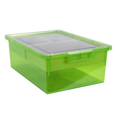 BULLDOG SEATING COMPANY Plastic Storage Bin Plastic in Green | 6 H x 12.25 W x 16.75 D in | Wayfair CE1952FG-NK0004-3