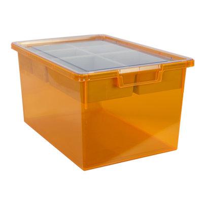 BULLDOG SEATING COMPANY Plastic Storage Bin Plastic in Orange | 27 H x 12.25 W x 16.75 D in | Wayfair CE1953FO-NK0300-1
