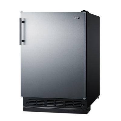 Summit Appliance 5.3 cu. ft. Stainless Steel Door Energy Star All Refrigerator Stainless Steel in Black/Gray | 33.5 H x 23.63 W x 24 D in | Wayfair