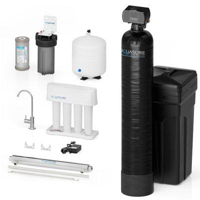 Aquasure Water Softener Whole House Filtration System | 52 H x 8 W x 8 D in | Wayfair AS-WSUV32RO