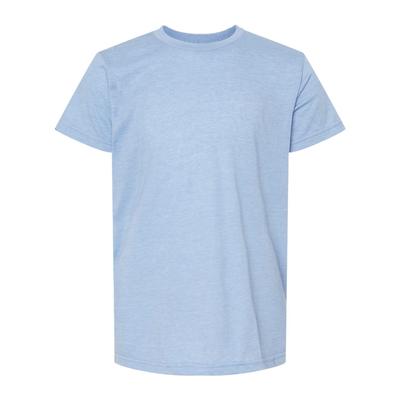M&O MO4850 Youth Gold Soft Touch T-Shirt in Light Blue size Small | Cotton 4850