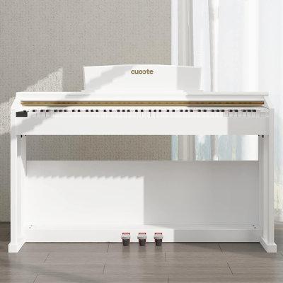 cuoote Digital Piano 88 Key Weighted Keyboard Piano, Full-Size Weighted Keys Electric Upright Piano | Wayfair 510021280WCU