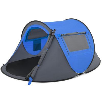 MoNiBloom 3 Person Automatic Pop Up Camping Tent Waterproof Portable Hiking Instant Cabin Fiberglass | 41 H x 96 W x 59 D in | Wayfair
