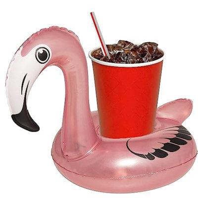 Pmu Inflatable Pool Float Drink Holder Flamingo Cup Coaster Summer Pool Party Supplies Pkg/1 | Wayfair 115-15649-022