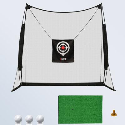HOME CASA Golf Hitting Nets For Backyard Indoor Use Plastic/Metal in Black | 98.4 H x 98.4 W x 98.4 D in | Wayfair HCLXW1505-08BBM