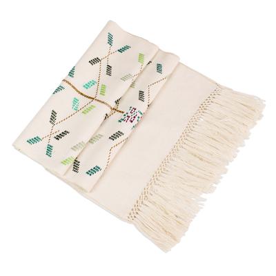 Vined,'Tree-Themed Cotton Table Runner from Guatemala'