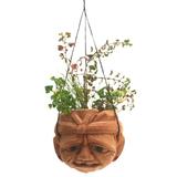 Don't Worry,'Carved Coconut Shell Hanging Planter'