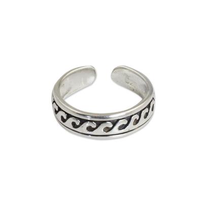 'Beach Beauty' - Modern Sterling Silver Toe Ring