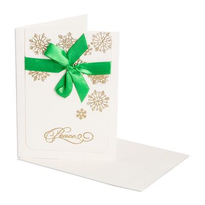 Holiday greeting cards, 'Peace' (set of 4)
