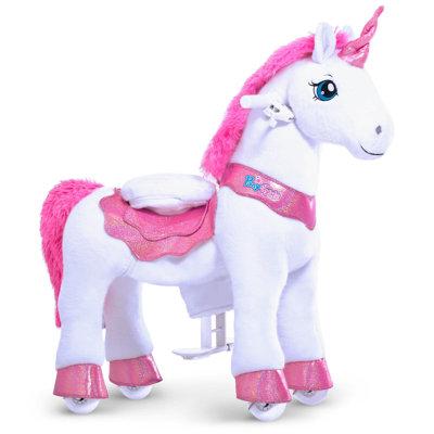 PonyCycle Model E Ride On Unicorn in Pink | 29.9 H x 13 W x 29.9 D in | Wayfair E312