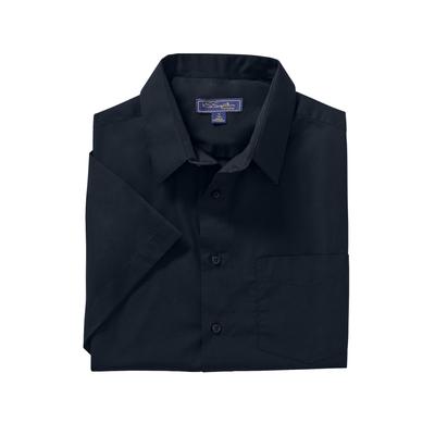 Men's Big & Tall KS Signature Wrinkle Free Short-Sleeve Oxford Dress Shirt by KS Signature in Black (Size 22)
