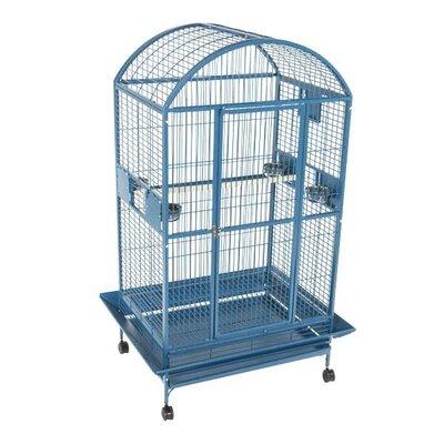 Tucker Murphy Pet™ Christiann Enormous Dome Top Bird Cage Iron, Stainless Steel in Blue/Gray | 76 H x 36 W x 48 D in | Wayfair