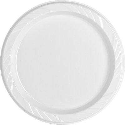 Genuine Joe Reusable/Disposable Plastic Plates in White | Wayfair GJO10329